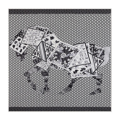 Twill Silk Horse Print Scarf
