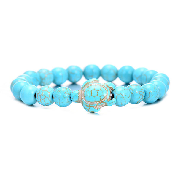 Sea Turtle Natural Stone Bracelet