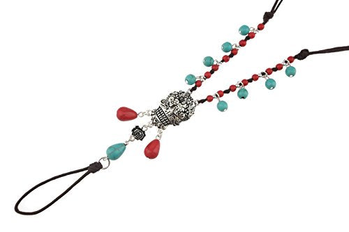 Silver Sugar Skull Turquoise Bead Barefoot Sandals Anklet Pair
