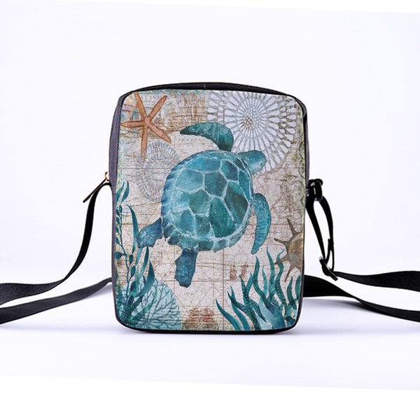 Sea Turtle Cross Body Messenger Bag