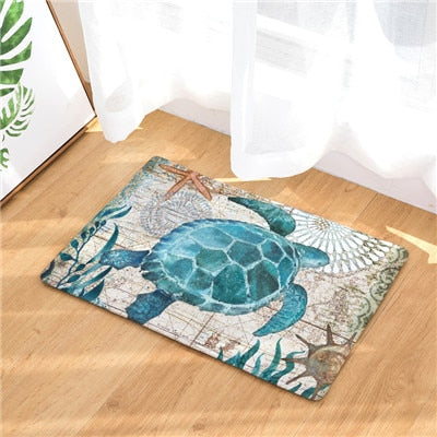 Sea Turtle Pattern Anti-Slip Doormat