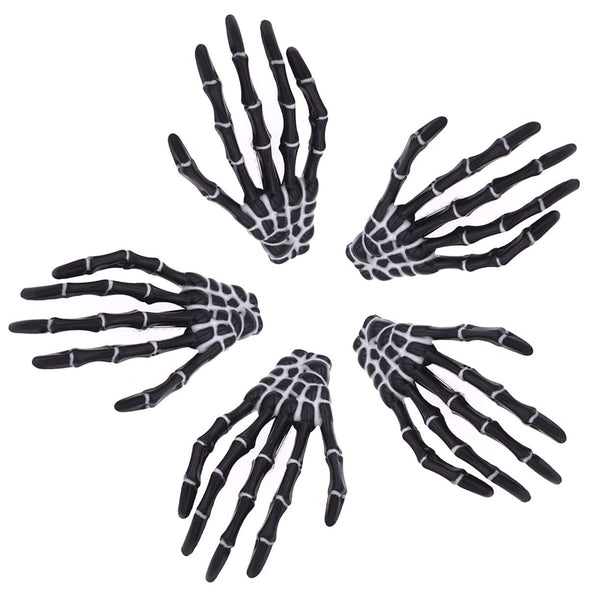 5Pcs Gothic Style Skull Hair Claws Clips