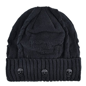 Unisex Skull Knitted Beanie Hat Cap
