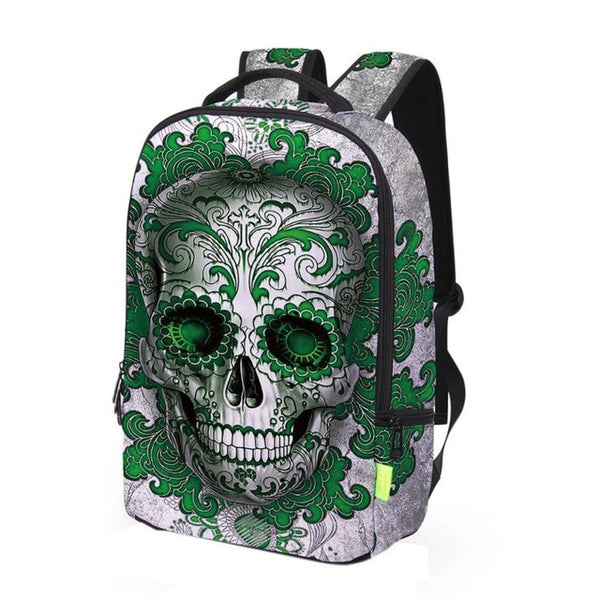 Unisex Skull Print Backpack