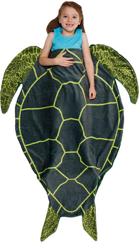 Turtle Plush Animal Sleeping Bag Blanket for Kids