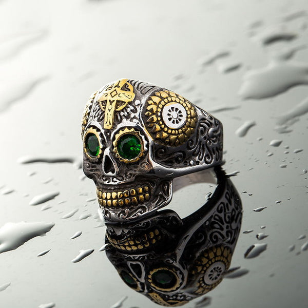 Men's Skull Carving Stainless Steel Ring