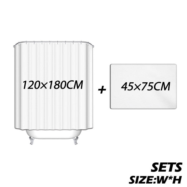 Sea Turtle Mildew Resistant Shower Curtain Floor Doormat Set