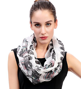 Sugar Skull Print Women's Infinity Scarf