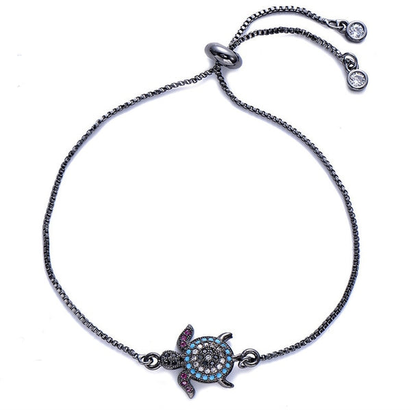 Sea Turtle CZ Zircon Adjustable Bracelet