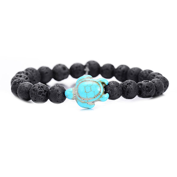 Sea Turtle Natural Stone Bracelet