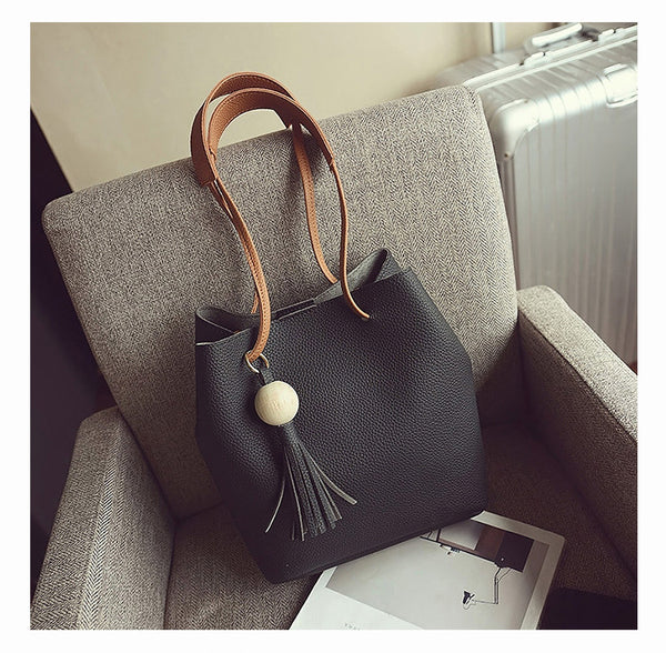 Fashion Leather Tassel Women Handbags