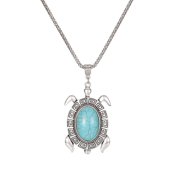 Lovely Fashion Turquoise Turtle Collar Chain Pendant Necklace - Free, Just Pay Shipping!