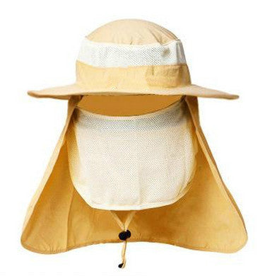 Wide Brim Fishing Hat with Rear and Face Veil - Free Shipping