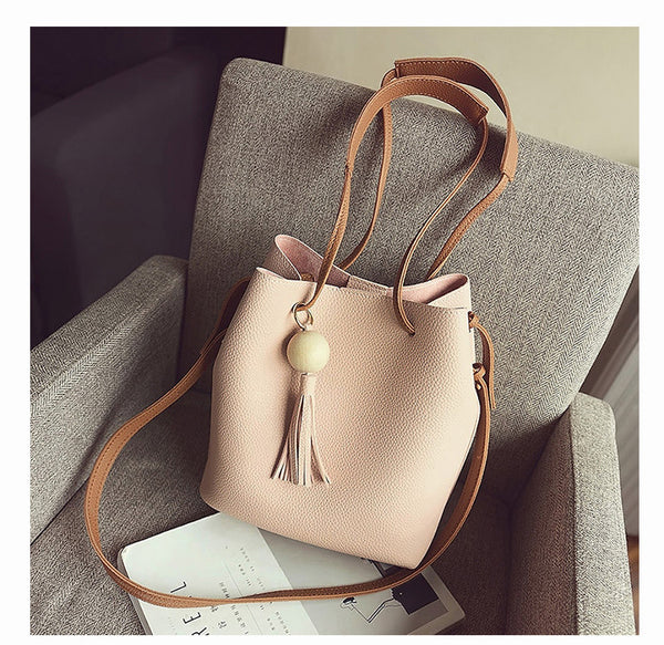 Fashion Leather Tassel Women Handbags