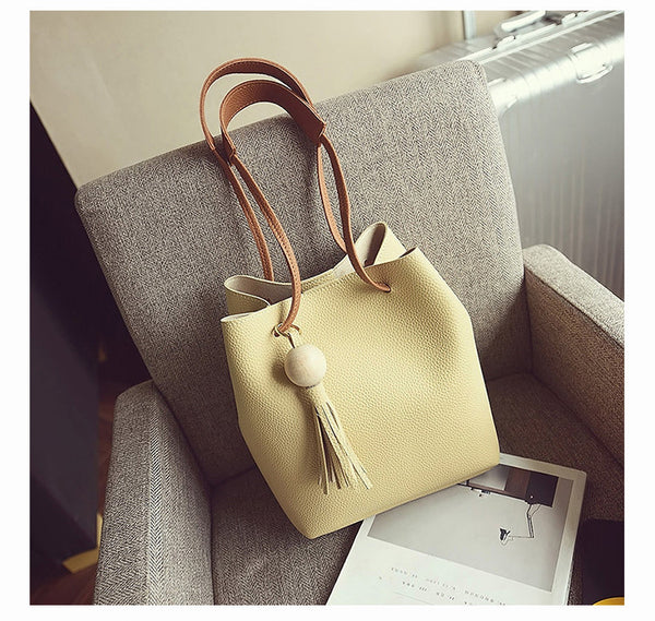 Fashion Leather Tassel Women Handbags