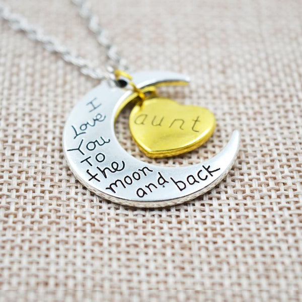 I Love You To The Moon And Back Silver Necklace - Free, Just Pay Shipping!