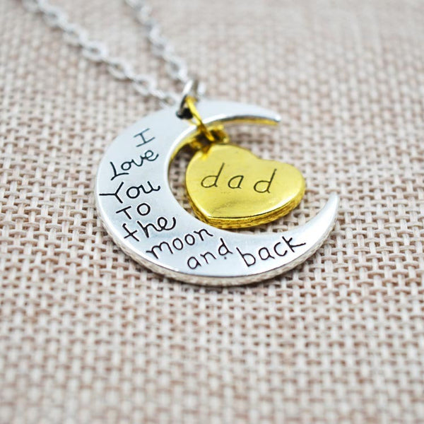 I Love You To The Moon And Back Silver Necklace - Free, Just Pay Shipping!