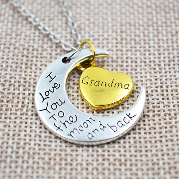 I Love You To The Moon And Back Silver Necklace - Free, Just Pay Shipping!