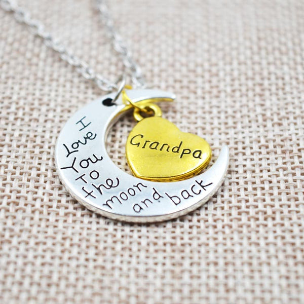 I Love You To The Moon And Back Silver Necklace - Free, Just Pay Shipping!