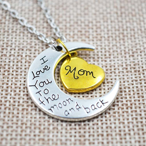 I Love You To The Moon And Back Silver Necklace - Free, Just Pay Shipping!
