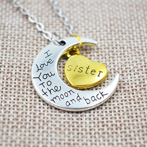 I Love You To The Moon And Back Silver Necklace - Free, Just Pay Shipping!