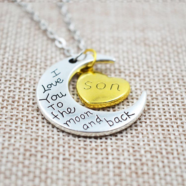 I Love You To The Moon And Back Silver Necklace - Free, Just Pay Shipping!