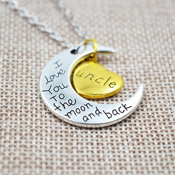 I Love You To The Moon And Back Silver Necklace - Free, Just Pay Shipping!